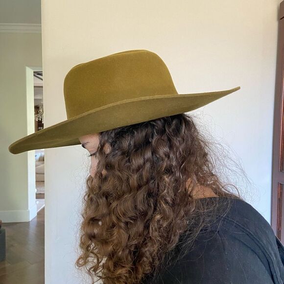 New Free People Montana Turquoise Wrap Felt Hat M - Picture 8 of 11